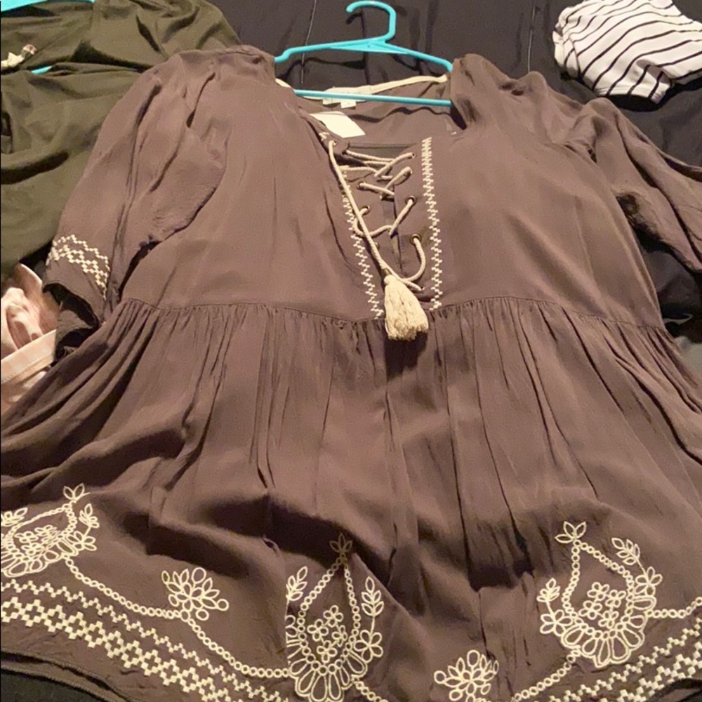Green boho shirt/dress